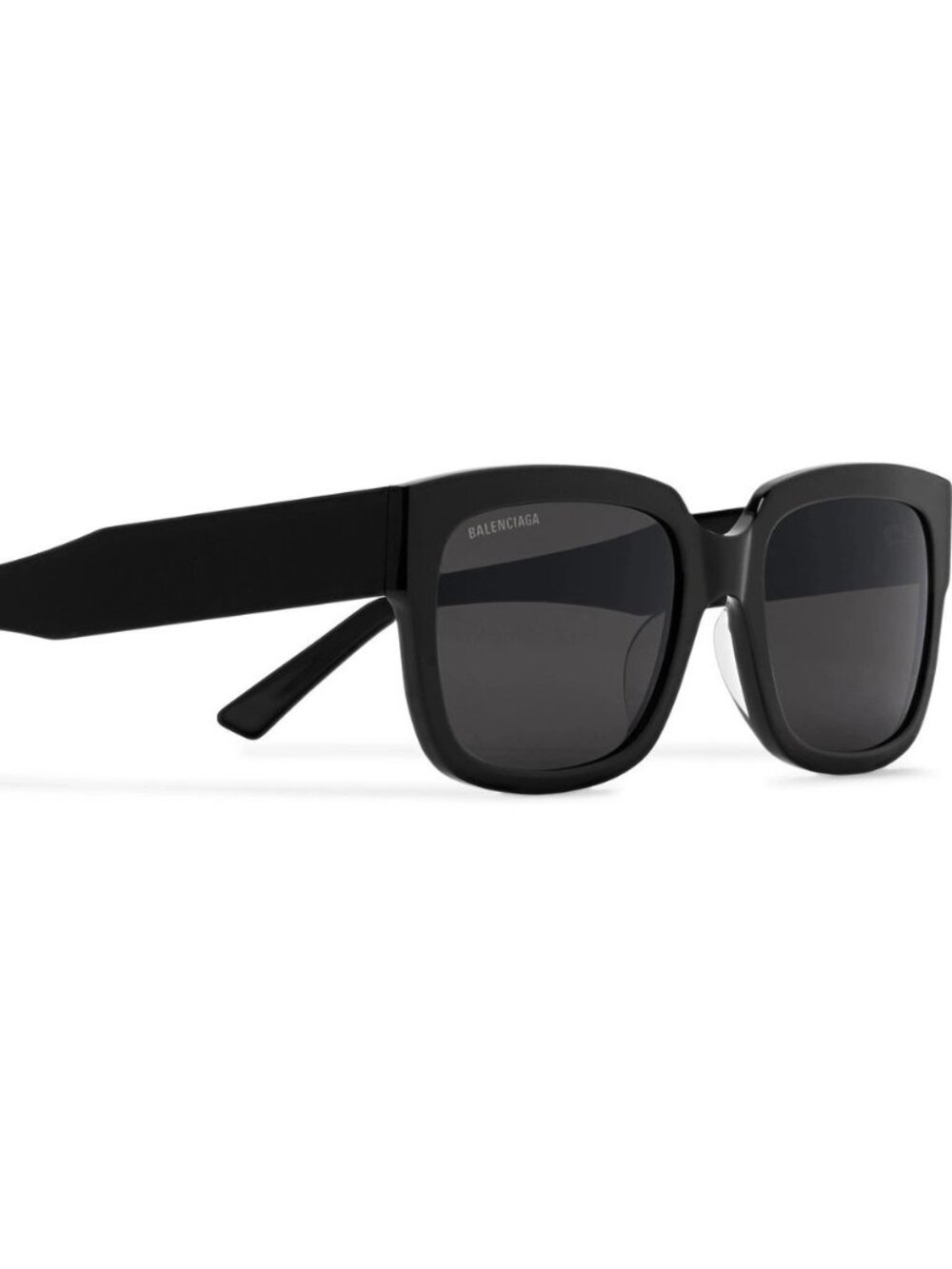 NEW Balenciaga Square Frame Logo-Print Acetate Sunglasses in Black